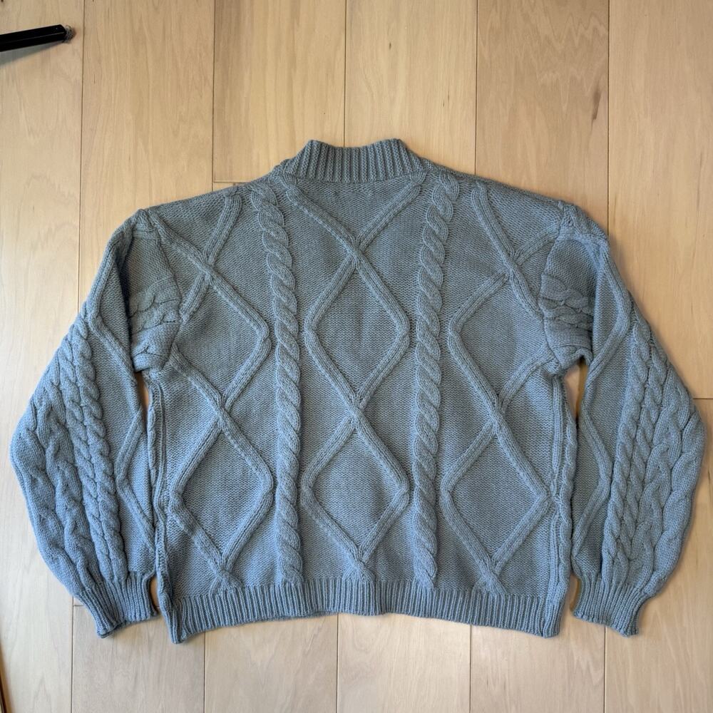 Taylor Swift Cardigan Women's XS/SM Gray Tortured Poets Department Cable Knit - Picture 9 of 9